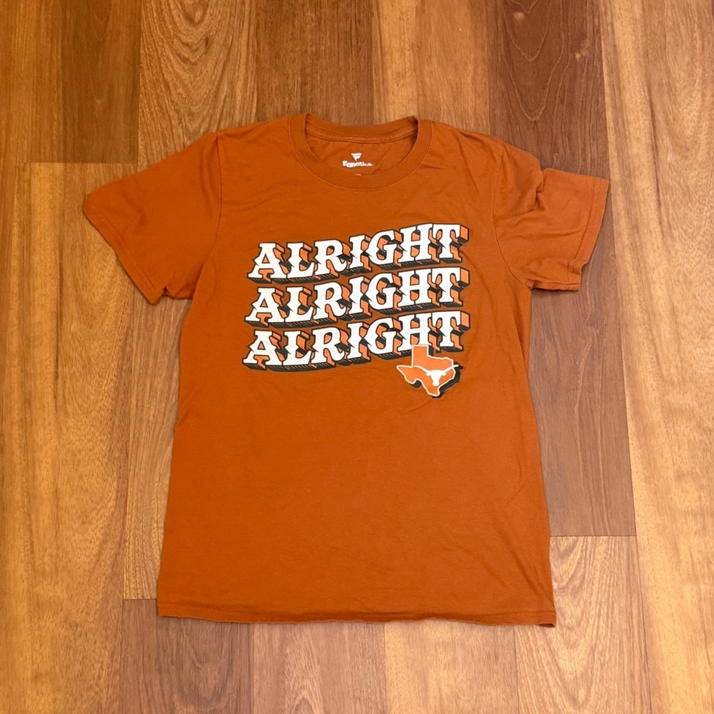 University of Texas Longhorns Alright Alright Alright Graphic T-Shirt Size Small